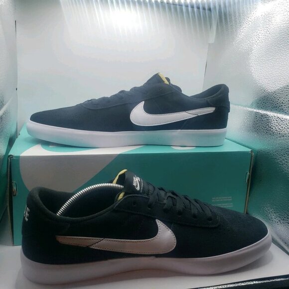 NEW Size 13- Men's Nike SB Heritage Vulc Black/White Skateboard Sneaker Shoes - Picture 3 of 6